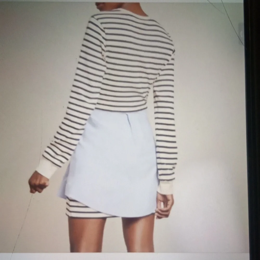 Veronica Beard Lazlo Tie Waist Cotton Mini Dress Striped Festival Preppy Womens - Picture 3 of 9